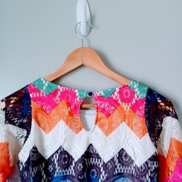 Sequin Hearts Boho Lace Mini Dress - Picture 4 of 5